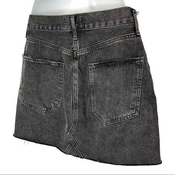 Agolde Quinn Revolve High Rise Button Fly Denim Mini Skirt - Picture 16 of 16